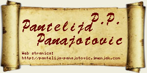Pantelija Panajotović vizit kartica